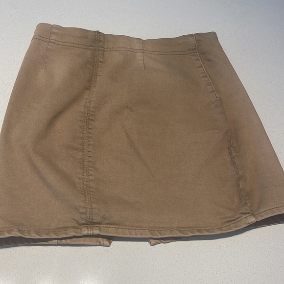 FP Y2K 90s Style Femme Fetale Stretchy Pull-On Coffee Denim Mini Skirt S - Picture 6 of 6